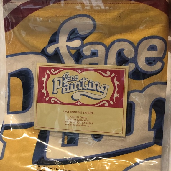 POTTERY BARN FACE PAINTING BANNER (NIP) - Picture 3 of 5